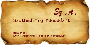 Szathmáry Adeodát névjegykártya